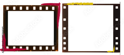 Medium format color film frame. Blank large format blank film negative or picture frame, free photo space.	