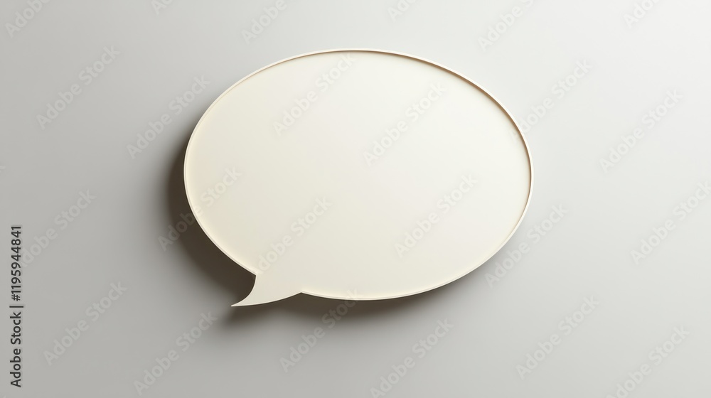 Blank Speech Bubble on a Light Gray Background. Blank Speech Bubble on a Light Gray Background.