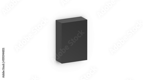 Black box isolated on white background