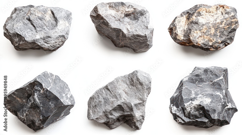 Collection of Various Grey Rocks Collection of Various Grey Rocks