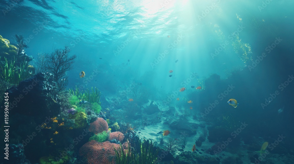 Underwater Coral Reef Scene Underwater Coral Reef Scene
