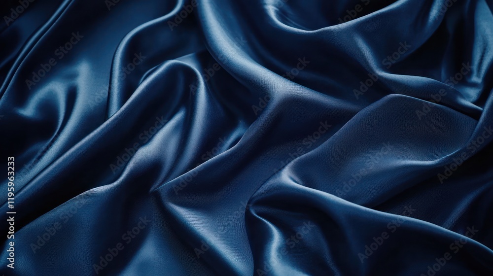 Obraz premium Blue Satin Fabric Texture