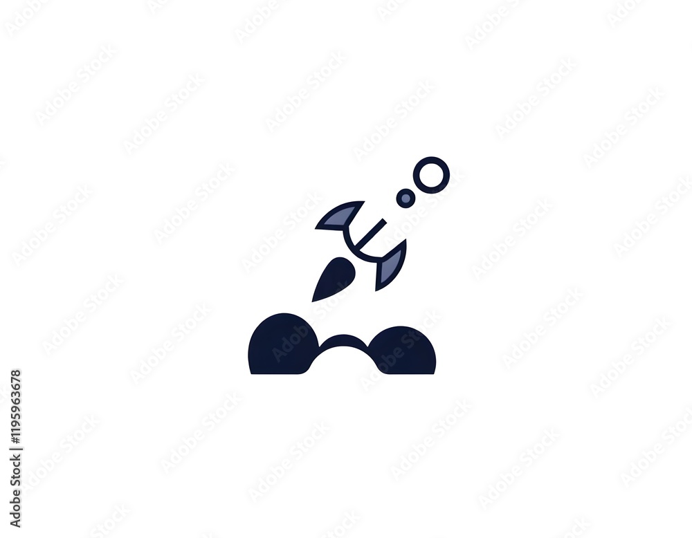 Simple Rocket Icon Representing Growth and Success, Ideal for Business Branding, Isolated on White Background Simple Rocket Icon Representing Growth and Success, Ideal for Business Branding, Isolated on White Background