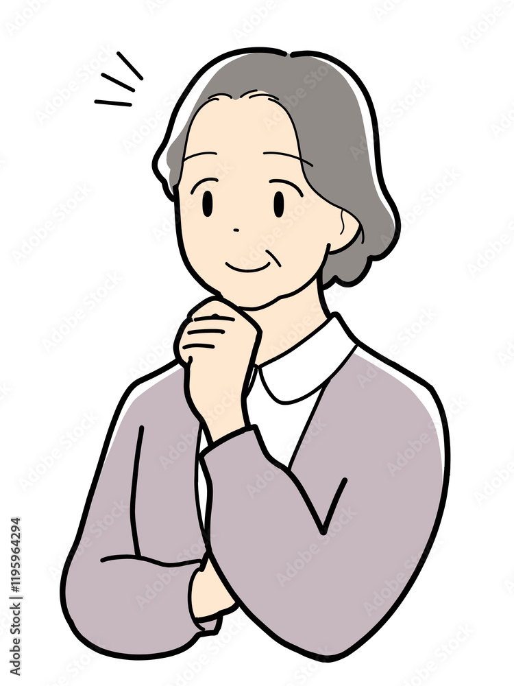 微笑むシニア女性