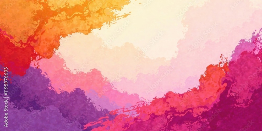 Obraz premium Abstract Colorful Swirls A Vibrant Huescape of Orange, Pink, and Purple Paint Textures