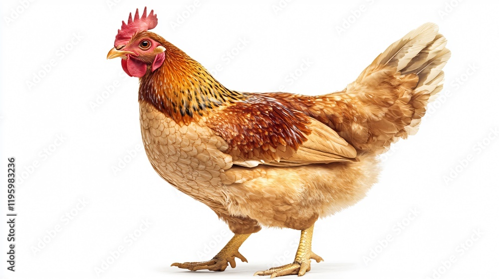 Fototapeta premium Wide Angle Centered Composition of Chicken Background Design