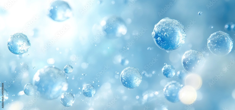 Abstract Blue Water Droplets: A Serene Aquatic Fantasy Abstract Blue Water Droplets: A Serene Aquatic Fantasy