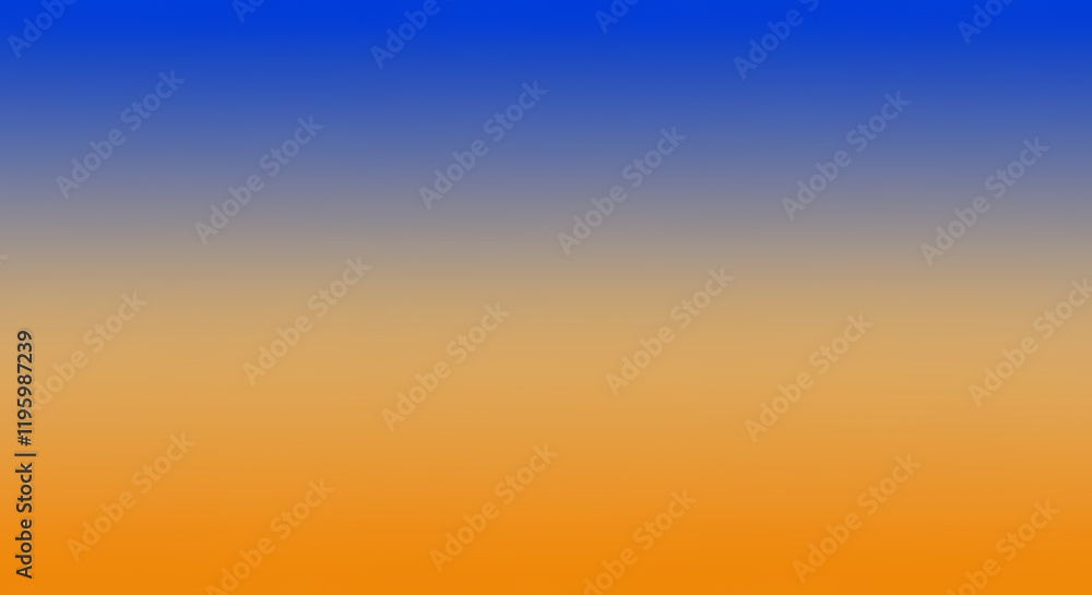 Naklejka premium Blue to Orange Gradient Background, Abstract Color Blend, Smooth Transition, Digital Art