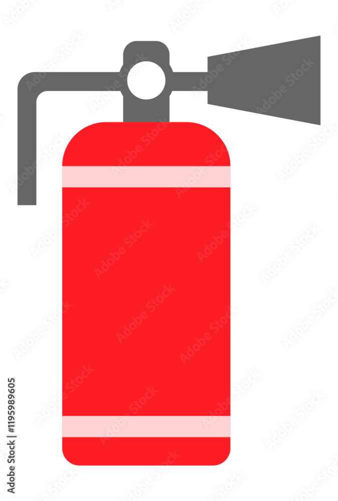 Obraz premium Vector Fire Extinguisher image in red, png image of a Fire Extinguishers in red