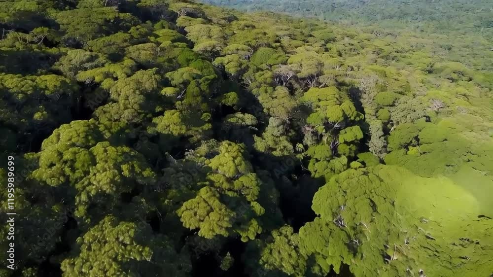 Exploring a Lush Forest Canopy in a Remote Natural Landscape During Golden Hour Exploring a Lush Forest Canopy in a Remote Natural Landscape During Golden Hour