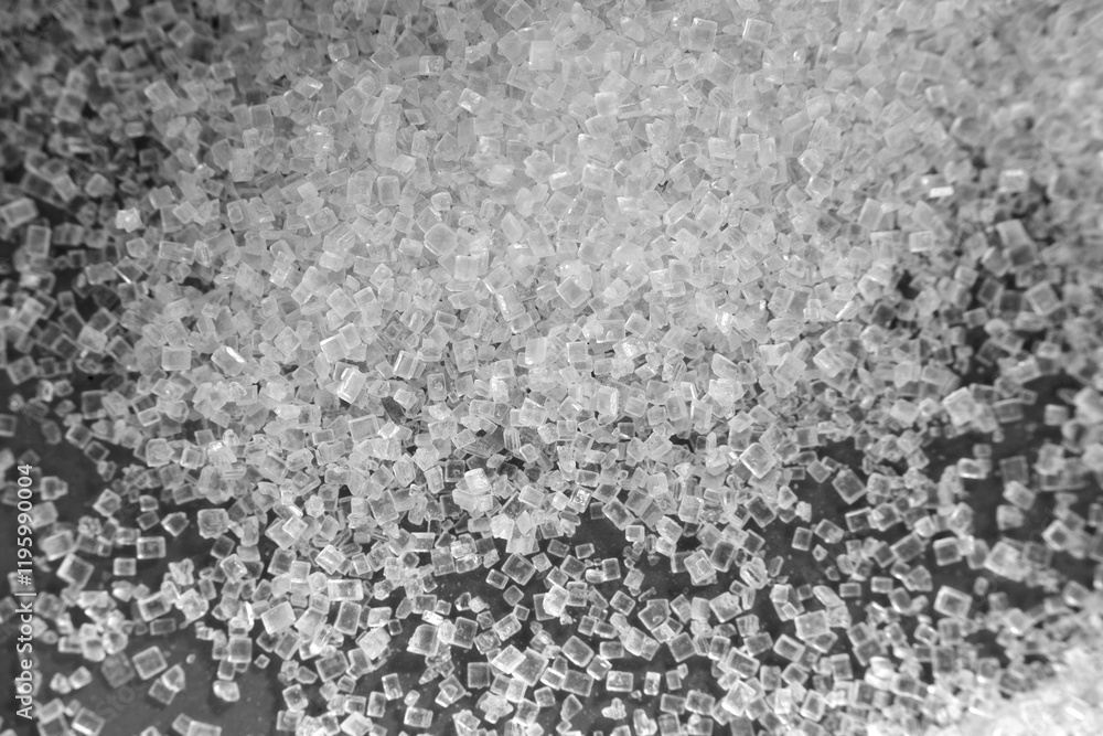 Macro texture of white sugar Macro texture of white sugar