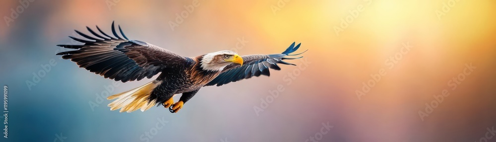 Fototapeta premium A majestic eagle in flight over a rugged mountain, closeup, powerful and inspirational