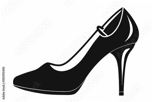  ladis shoes black silhouette white background