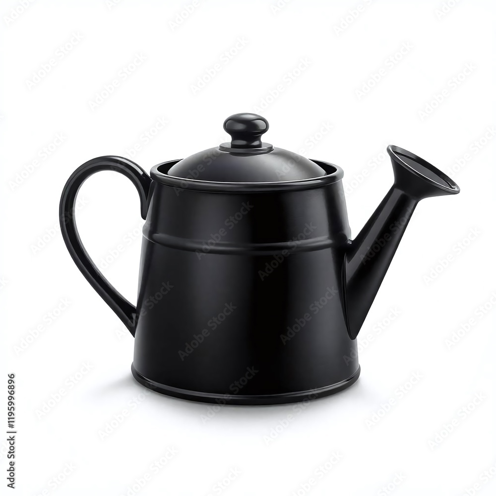 watering can icon, rendered in a classic oil painting style with intense jet black, gentle soft light watering can icon, rendered in a classic oil painting style with intense jet black, gentle soft light
