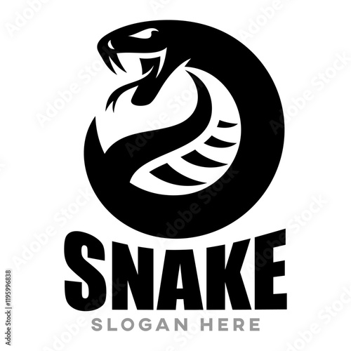 Modern snake logo. Vector illustration
