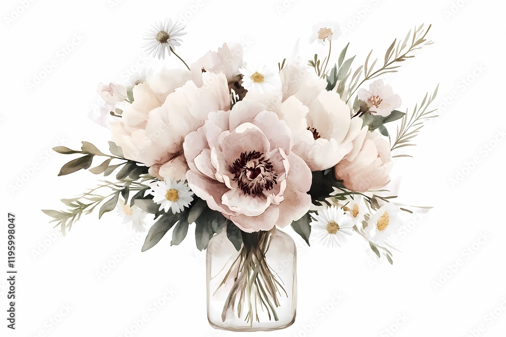 Delicate Floral Arrangement in a Vase Delicate Floral Arrangement in a Vase
