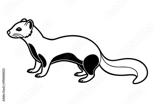 mink black silhouette white background