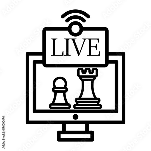 chess Line Icon