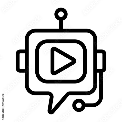 chatbot Line Icon