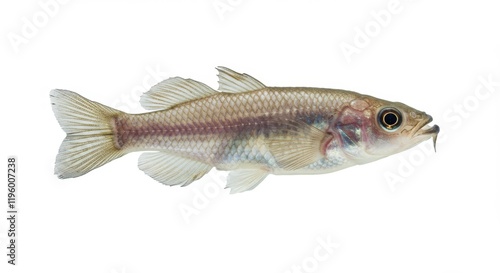 Biotoecus opercularis fish on white background, Salt Ocean Fish, white fish, beautiful fish 
 photo