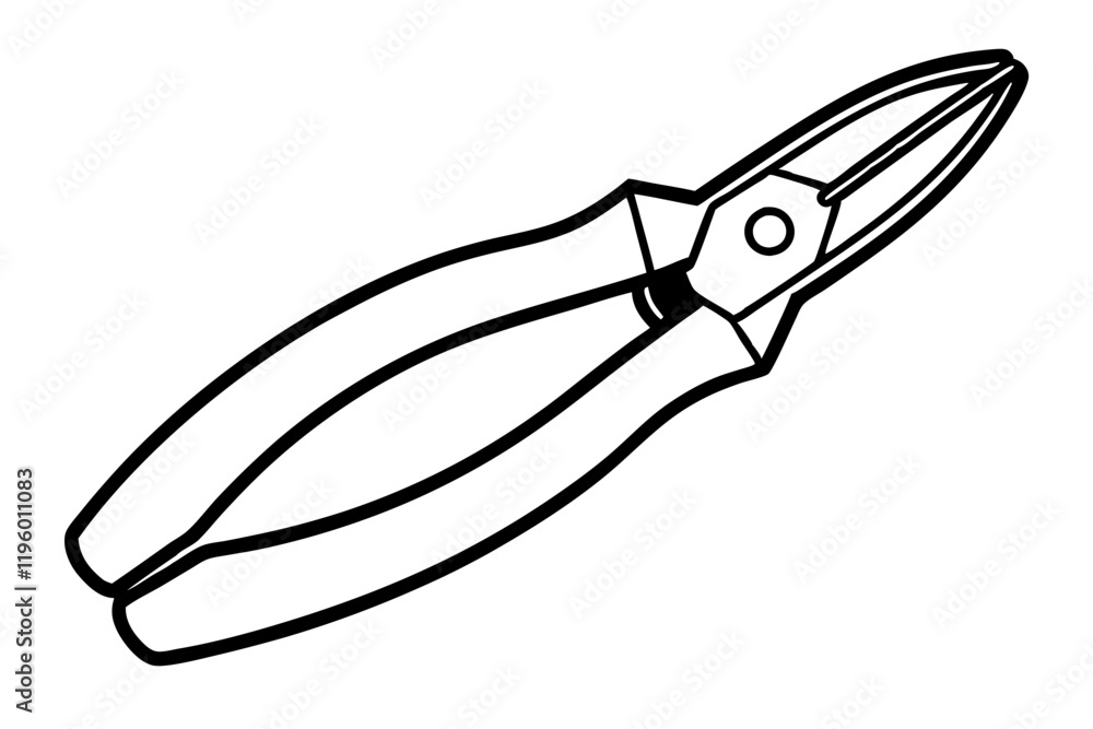 Obraz premium pliers silhouette vector