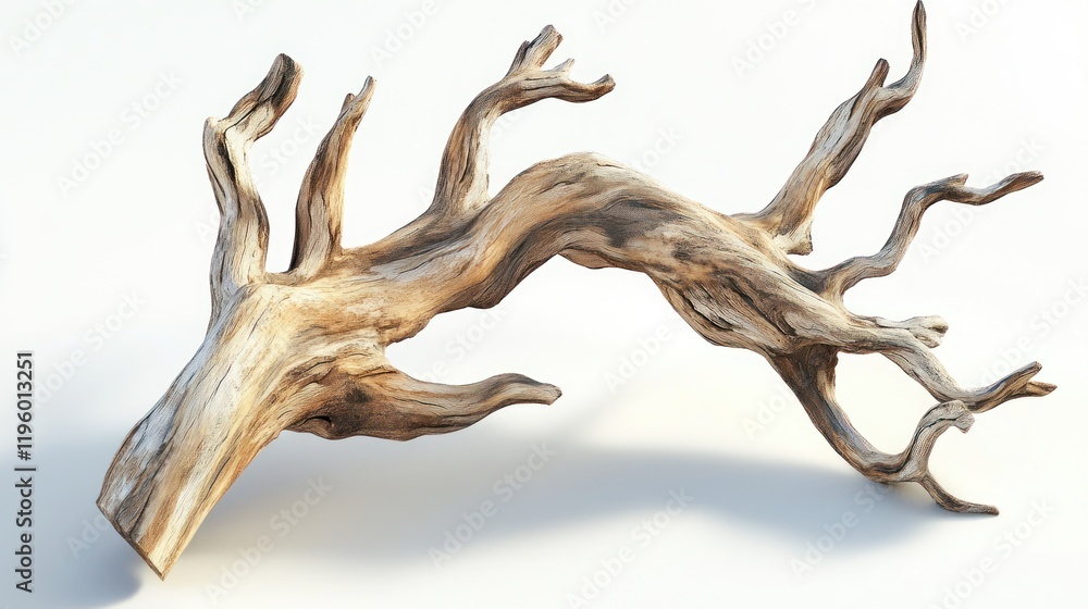 Dried Tree Branch Isolated on White Background Dried Tree Branch Isolated on White Background