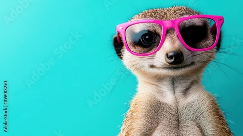 Cool Meerkat with Pink Sunglasses