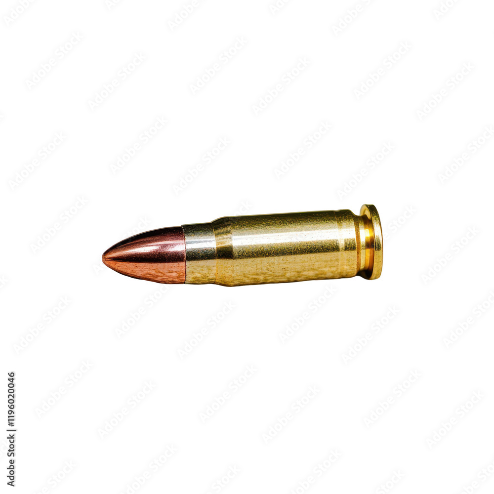 High-quality image of a bullet cartridge on a black background. transparent background High-quality image of a bullet cartridge on a black background. transparent background