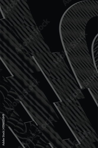 Abstract black taper shape dimension background