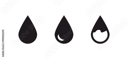 water drop icon . liquid, rain or moisture vector icons