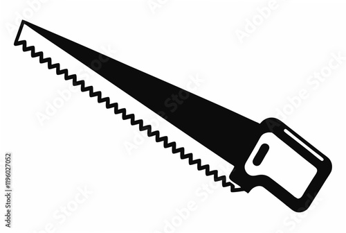 handsaw silhouette vector