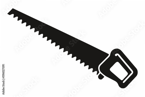 handsaw silhouette vector