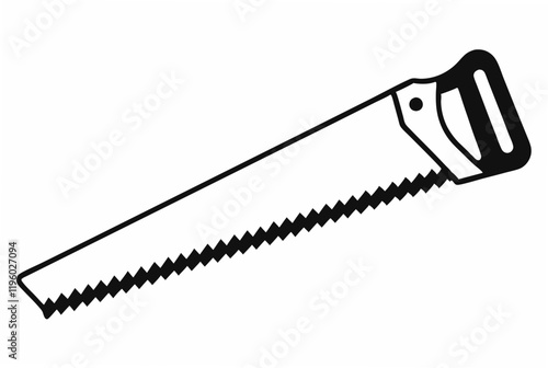handsaw silhouette vector