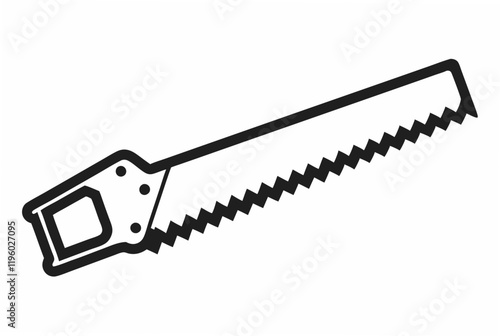 handsaw silhouette vector