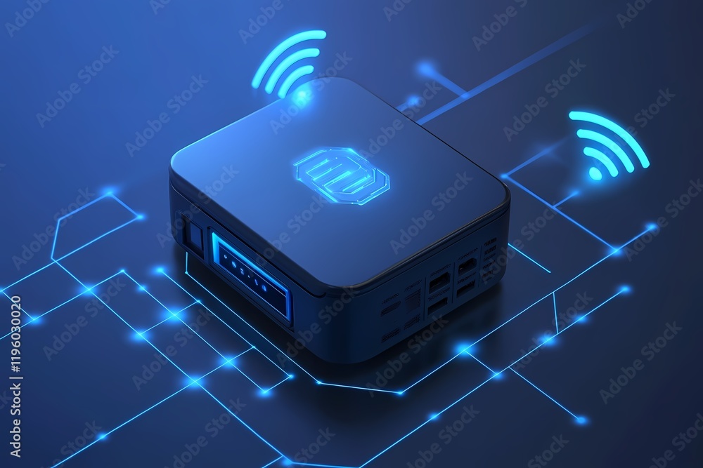 Futuristic Tech Device with Wireless Connectivity Futuristic Tech Device with Wireless Connectivity