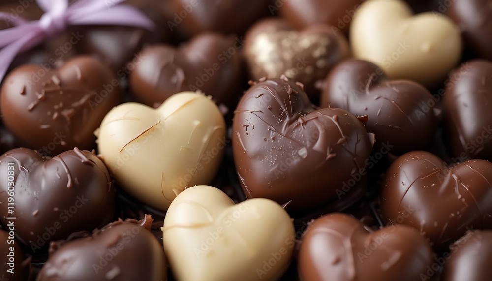 Assorted Heart Shaped Chocolate Candies Assorted Heart Shaped Chocolate Candies