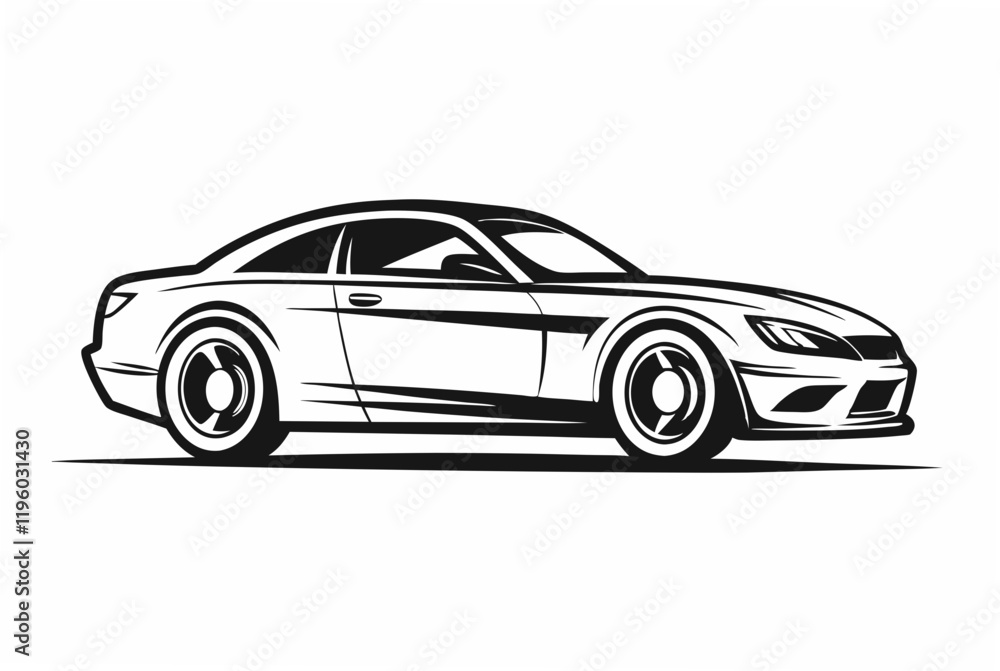Fototapeta premium car silhouette vector illustration