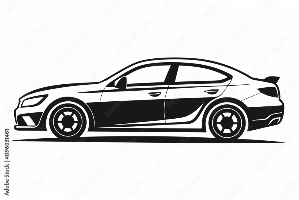 Fototapeta premium car silhouette vector illustration