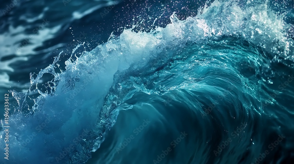 A close-up view of a crashing ocean wave, showcasing the beauty of water dynamics. A close-up view of a crashing ocean wave, showcasing the beauty of water dynamics.