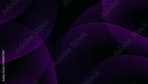 Abstract Modern purple gradient flowing wave lines. Futuristic technology concept.