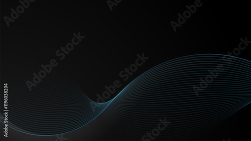 Abstract modern gradient flowing wave lines. Futuristic technology concept.