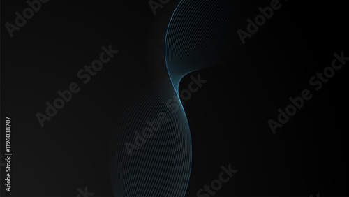 Abstract modern gradient flowing wave lines. Futuristic technology concept.