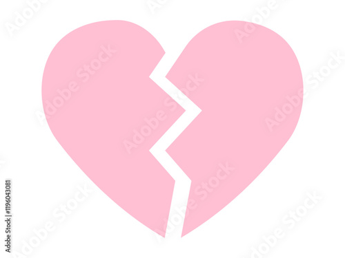 割れたハート（失恋ハート）のアイコン