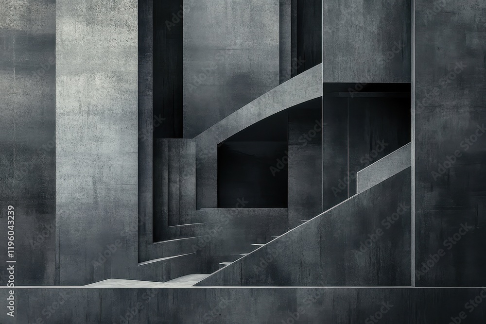 Fototapeta premium Abstract Architectural Structure Grey Concrete Design