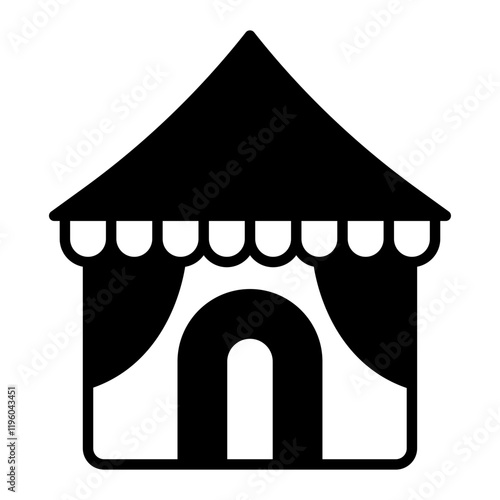 Ticket Booth black icon