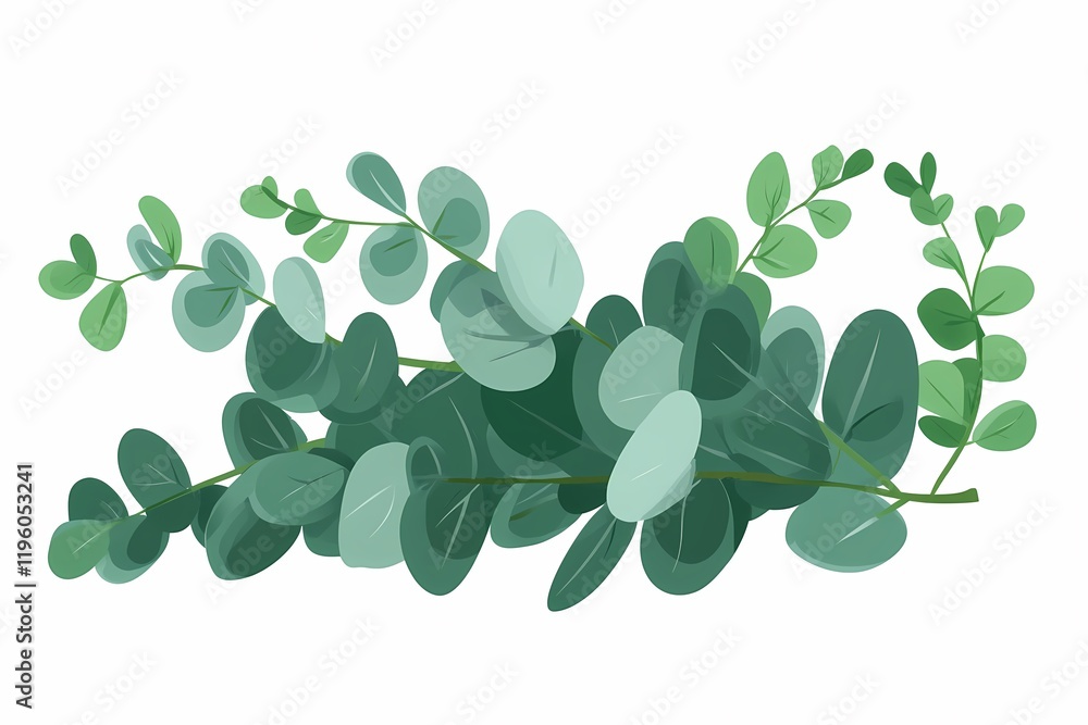 Obraz premium Elegant Eucalyptus Branches Graphic Design