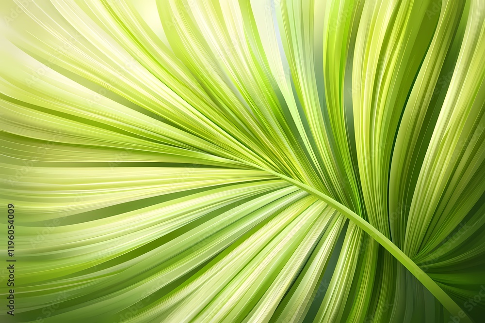 Vibrant Green Palm Leaf Design Vibrant Green Palm Leaf Design