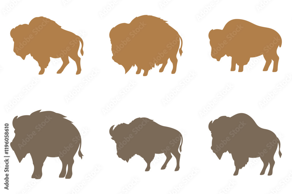 Obraz premium Simple Bison Illustration