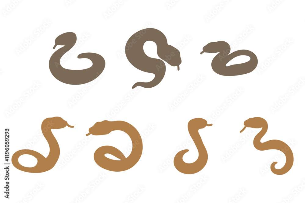Simple Boa Snake Illustration Simple Boa Snake Illustration