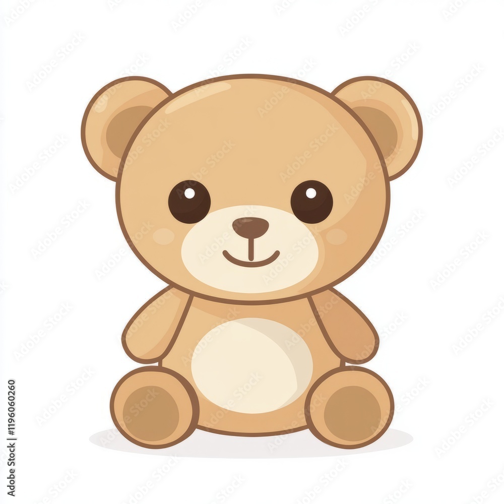 Adorable cartoon teddy bear sitting Adorable cartoon teddy bear sitting